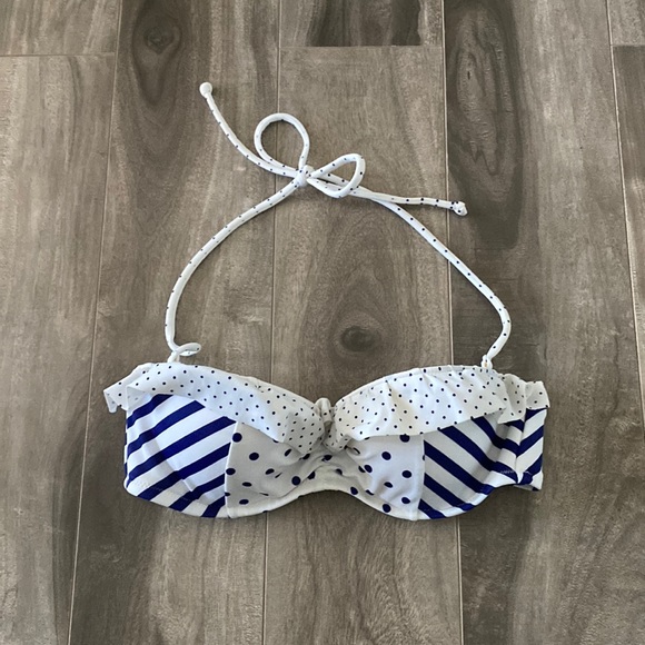 Women’s Victoria Secret’s bikini top - white&navy - Picture 1 of 5